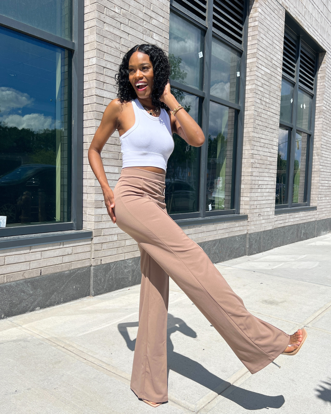 Pleated Pants Khaki High Waisted Trousers Women's Victoria High Waisted Dress Pants In Taupe Size Xs Pleated Pants Khaki High Waisted Trousers Women's Victoria High Waisted Dress Pants In Taupe Size Xs