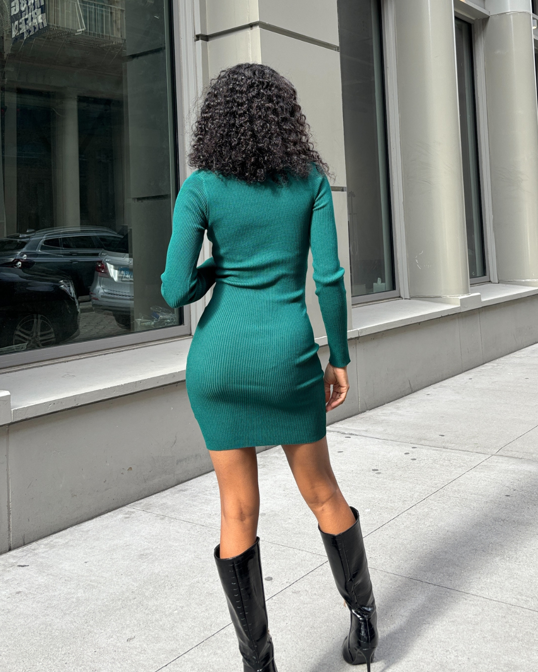 women's long sleeve mini dress