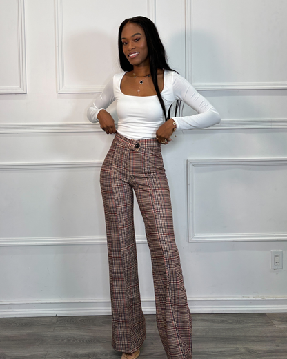 women's plaid dress pants