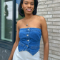 Denim Tube Top