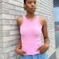 women's pink top