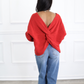 red sweater top