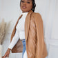 camel leather blazer jacket