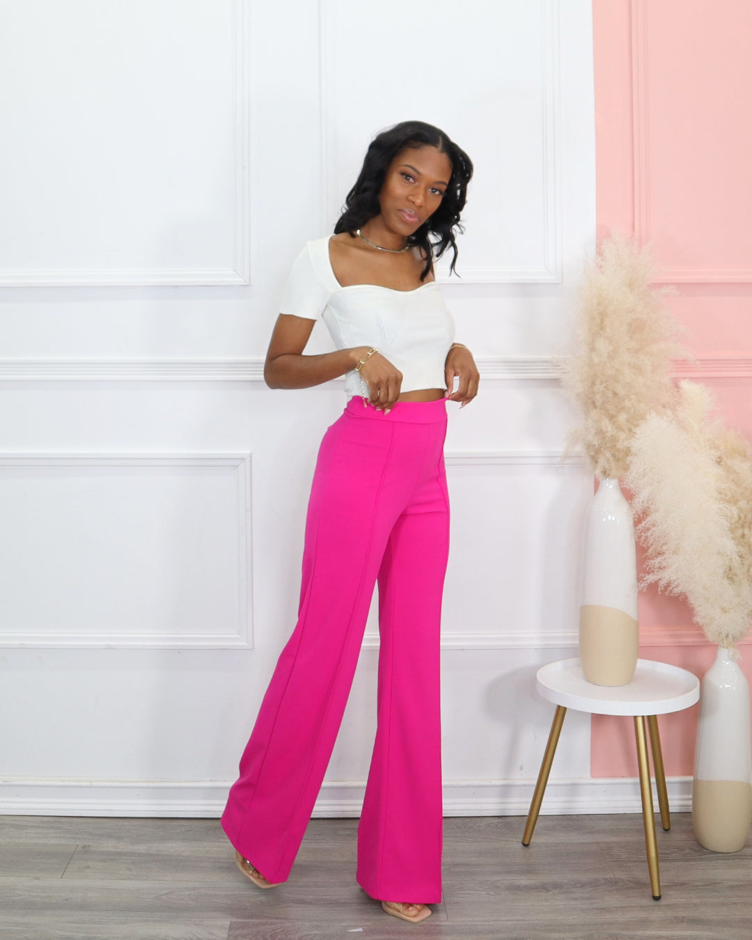  Pink High Waisted Pants