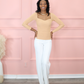 long sleeve sweetheart top