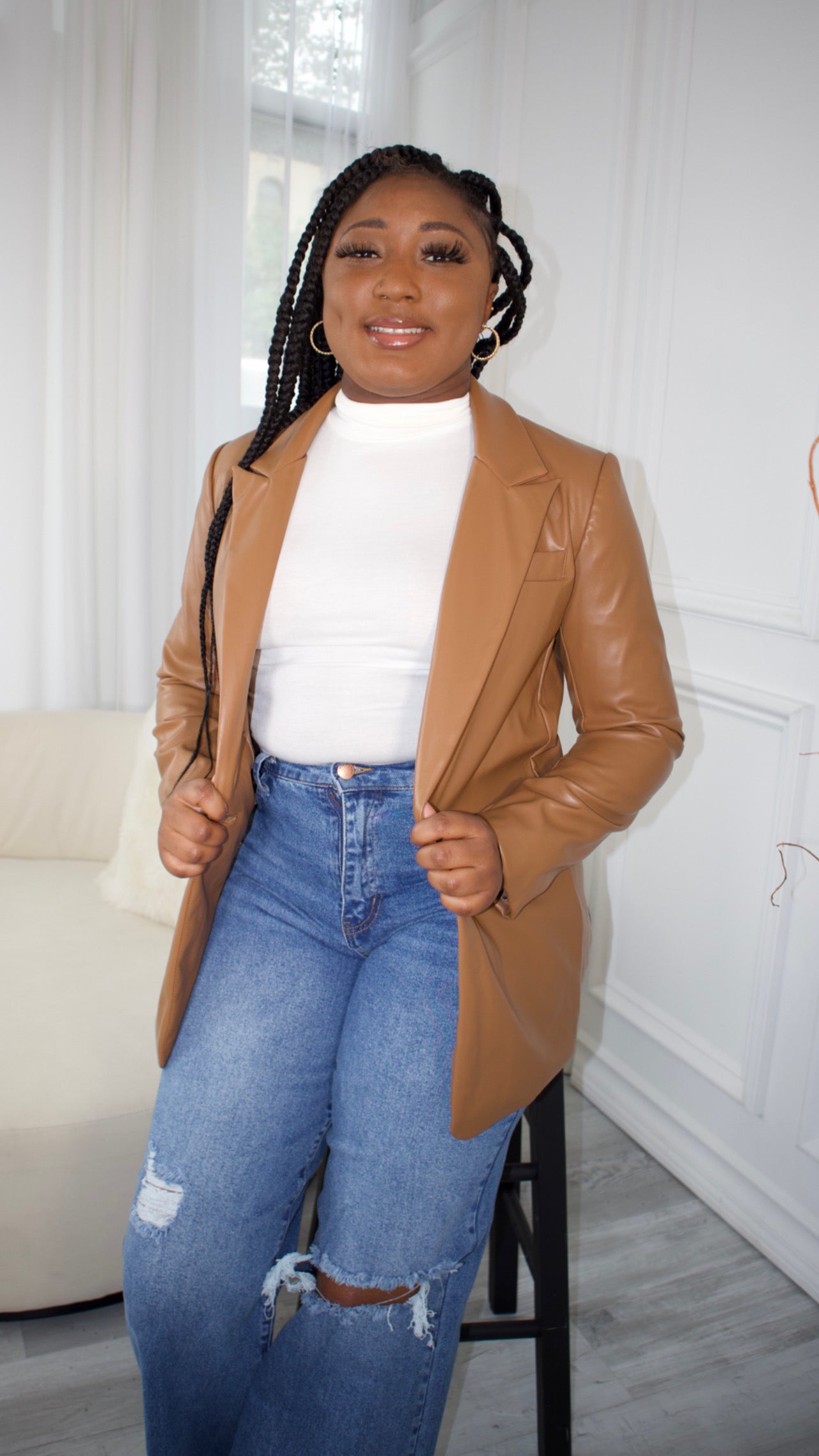 Luxe Leather Blazer